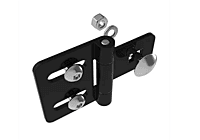 Fath Set Metal hinge black coated with mounting kit black zp - Part # 095990S