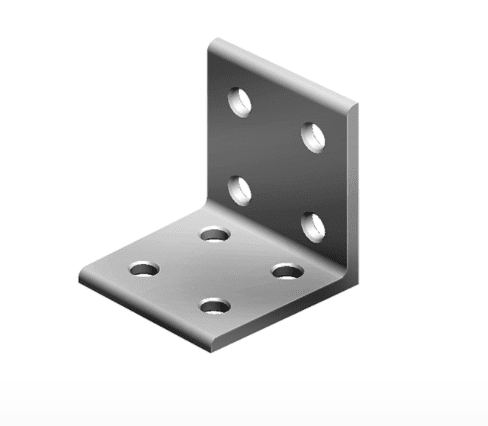 FATH inside corner bracket, 90-degree, 8 holes, slot size 6 - Part # 093WD5151